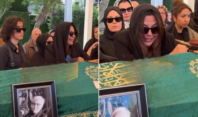 Aslıhan ve Saruhan Hünel'in annelerini son yolculuğuna uğurladı